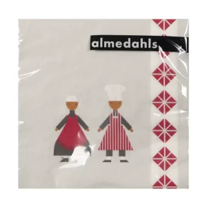 Pappersservetter Kökspolka – ljusbeige- 33*33 cm