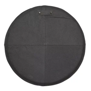 Sittdyna läder – Svart rund