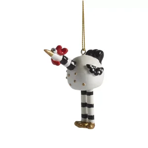 Hängande Gyllenkrok vit, H.7cm