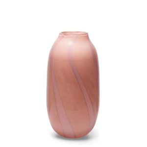 Glasvas Stripes Pink 38 cm