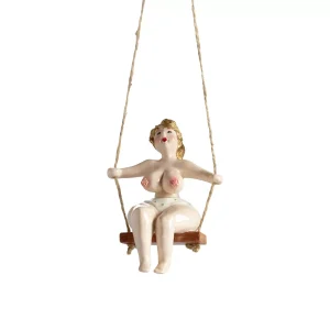 Berit på gunga, grön H.13,5cm