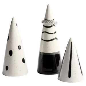 Juvel Ringkon Set med 3 koner – Svart