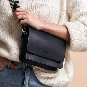 O My Bag – Handväska Audrey Mini, Black/Checkered Strap