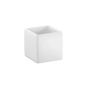Skål vit – Kub