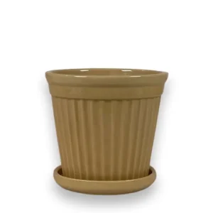 Kruka Terra Stripe – Ljusgul – Medium