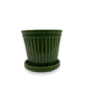 Kruka Terra Stripe – Grön – Medium