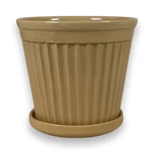 Kruka Terra stripe – Ljusgul – XL