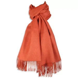 Ullsjal – Babyalpacka – Orange – 130*200 cm