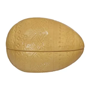 Påskägg – Senapsgul i stengods – Serien orient