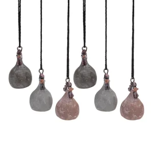 Hängande höna – set med 6 – terracotta