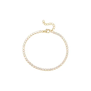 Aqua Dulce – Armband Tennis Vintage Round Guld