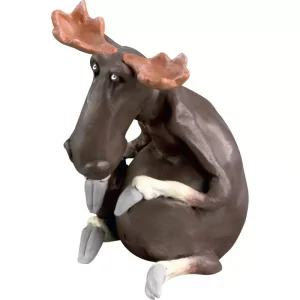 Älg sittande –  H.20cm