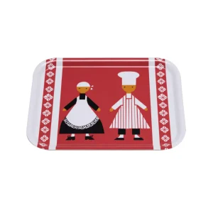 Bricka röd 27×20 cm – Kökspolka