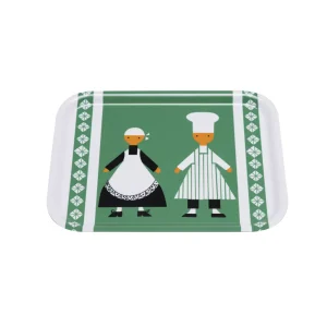 Bricka grön 27×20 cm – Kökspolka