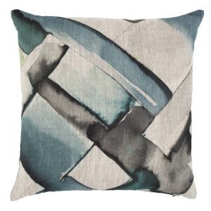 Kuddfodral Fläta gråblå