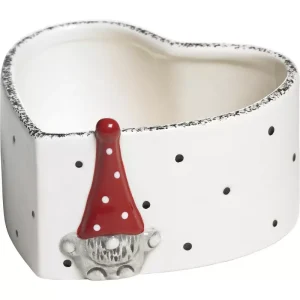 Skål hjärta tomten Hugo – ø 9cm