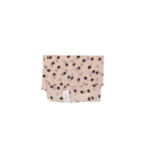 Sjal – Amalia – Rosa m. svarta prickar