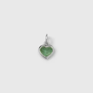 Syster P – Beloved Heart Pendant Silver, Green Aventurine
