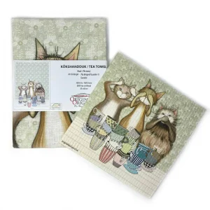 Gåvoset kökshandduk och disktrasa – Fikatt