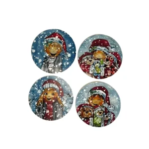 Glasunderlägg Hela famnen full – 4pcs