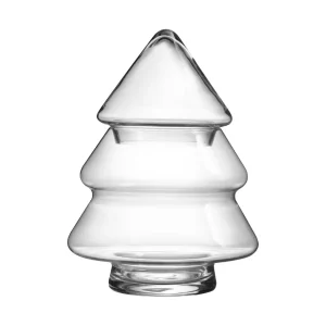 Glasburk m. lock – Julgran – H 20cm