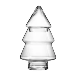 Glasburk m. lock – Julgran – H 30cm