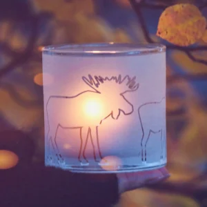 Glaslykta – Älg – 8 cm Ø