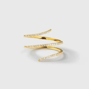 Syster P – Sparkle Wrap Ring Guld