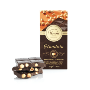 Venchi – Chokladkaka Mörk Gianduja Med Hela Hasselnötter 95g