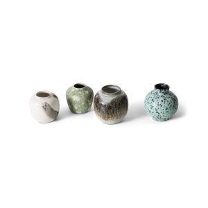 HKLIVING – 70s ceramics Små Vaser Canyon 4-pack