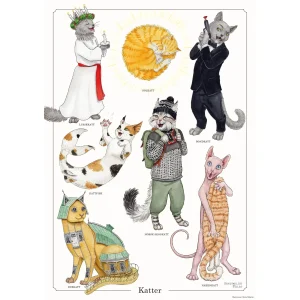 Affisch – Katter – A3