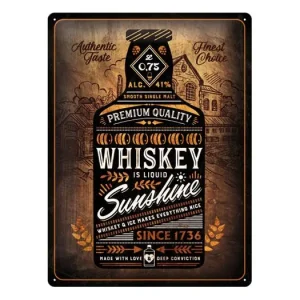 Plåtskylt – Whiskey Sunshine 30 x 40 cm
