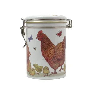 Plåtburk med spännlock – Chickens